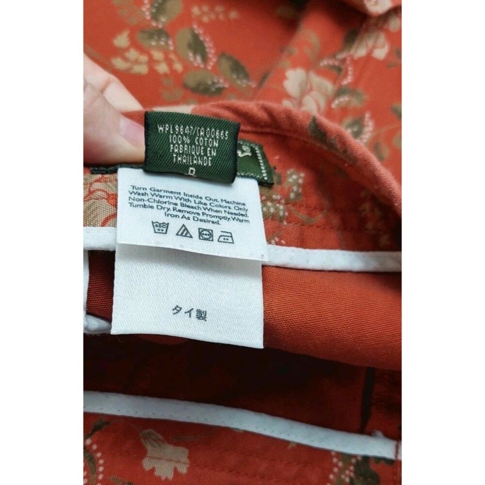 Eddie Bauer Women's Size 10 Petite Skirt Orange Rust Floral - Picture 11 of 13